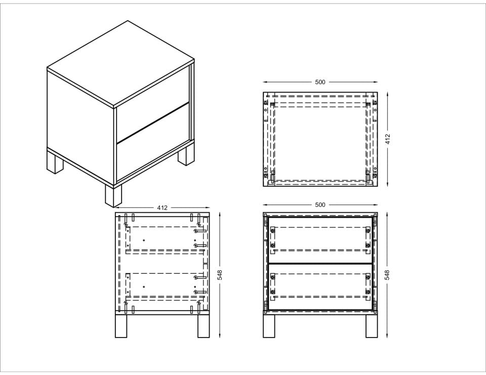 Bali 2 Çekmeceli Komodin