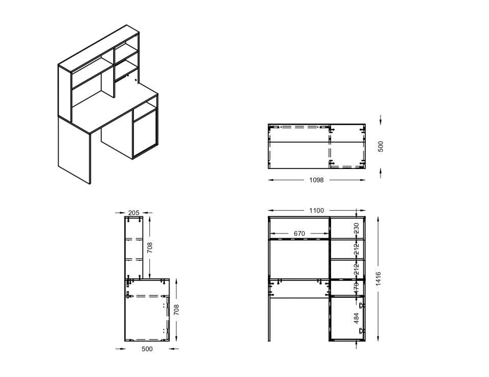 Bali Üniteli Çalışma Masası