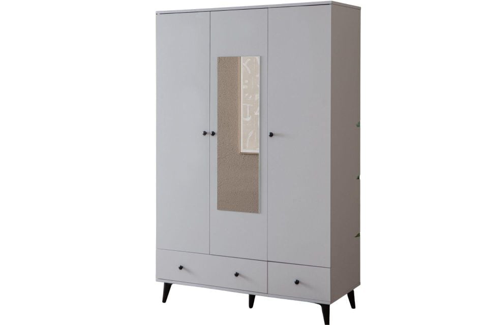 Bianca 3 Kapaklı Aynalı Dolap