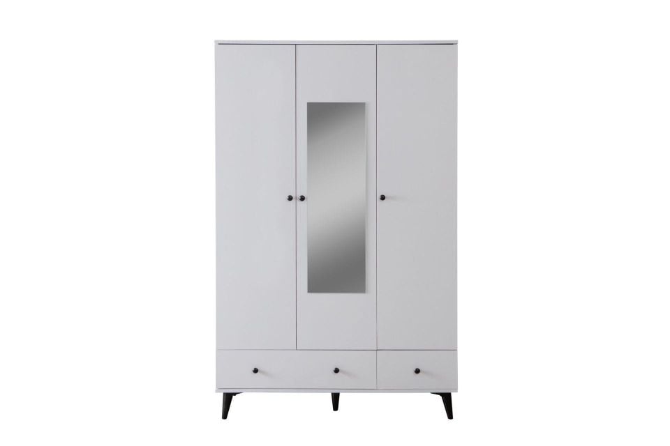 Bianca 3 Kapaklı Aynalı Dolap