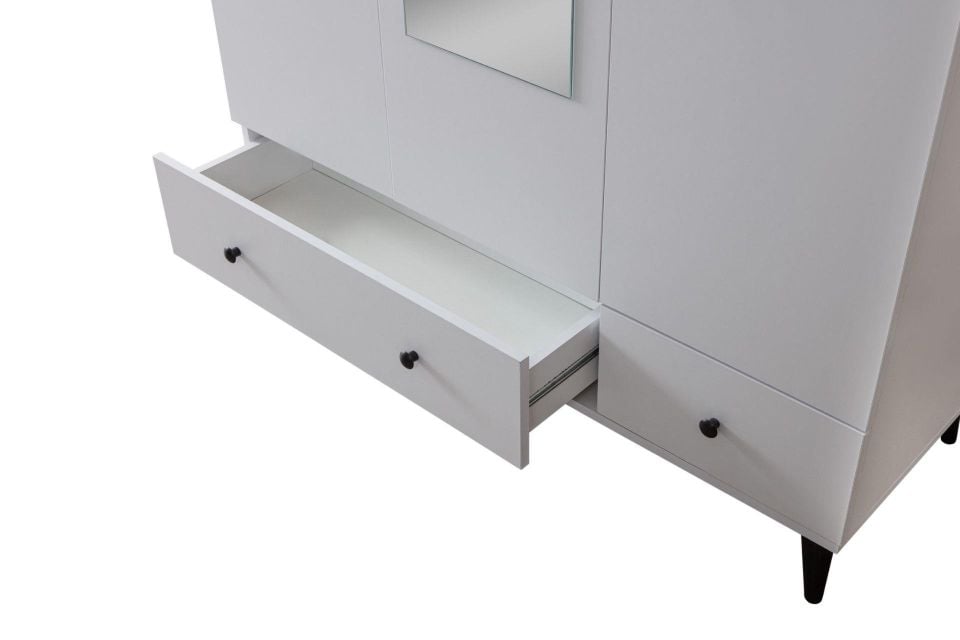 Bianca 3 Kapaklı Aynalı Dolap ve Yüklük