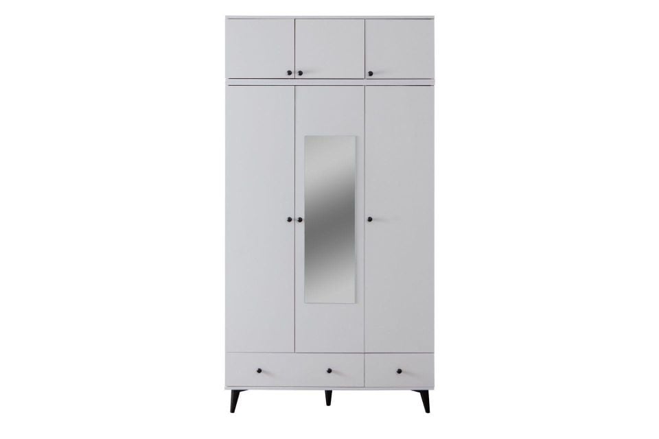 Bianca 3 Kapaklı Aynalı Dolap ve Yüklük