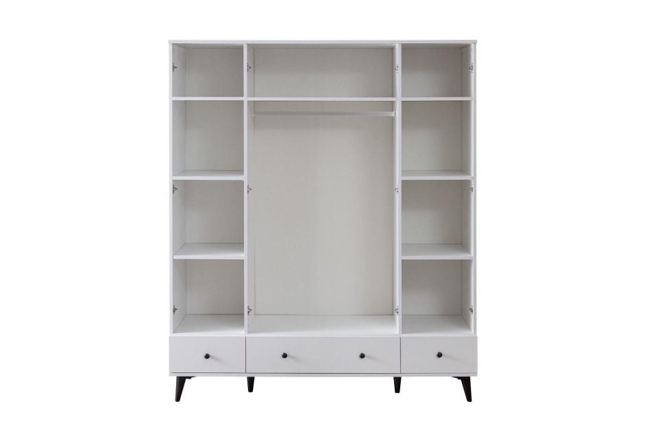 Bianca 4 Kapaklı Aynalı Dolap