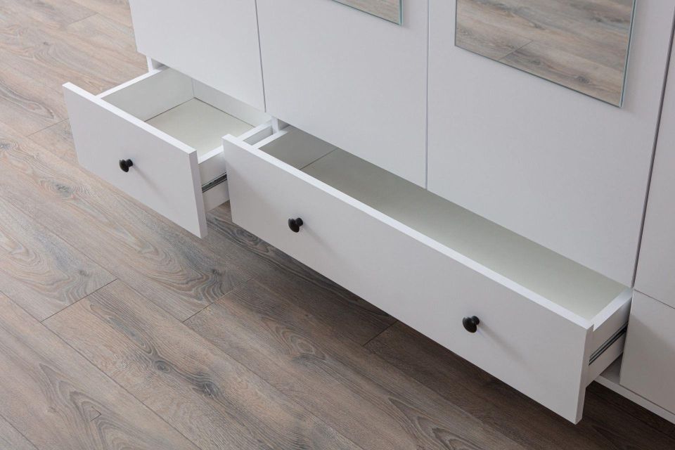 Bianca 4 Kapaklı Aynalı Dolap