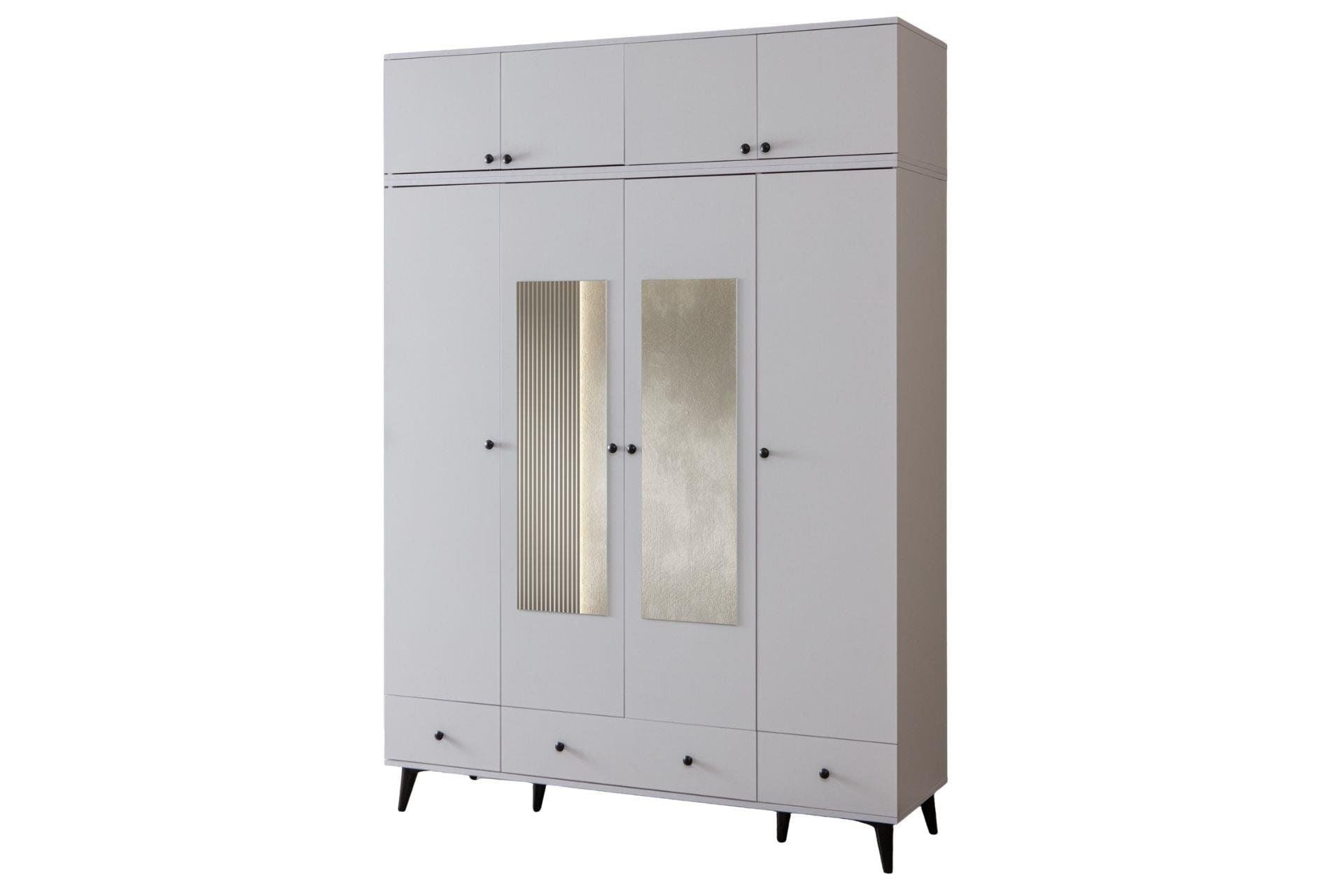 Bianca 4 Kapaklı Aynalı Dolap ve Yüklük