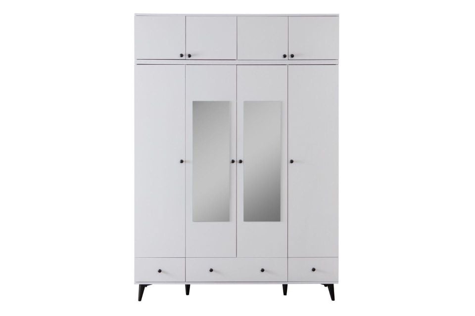 Bianca 4 Kapaklı Aynalı Dolap ve Yüklük