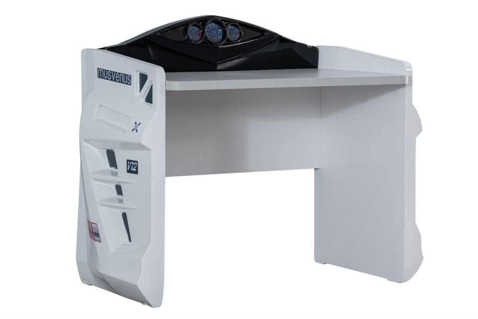 Sports Arabalı Yatak Uyumlu Çalışma Masası - Beyaz