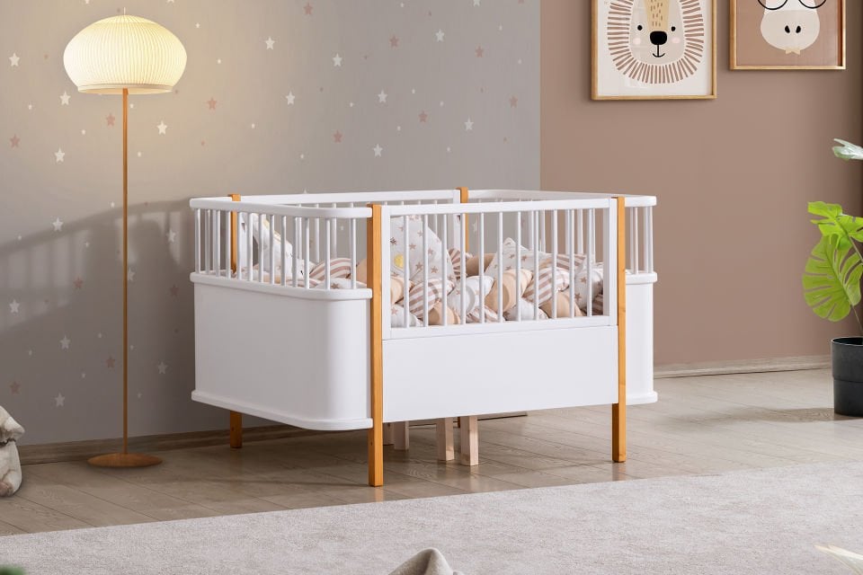 Bella Büyüyen MDF Beşik Sabit - Ceviz
