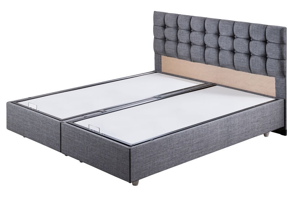 Venedik Baza Başlık Seti 160 x 200 - Gri