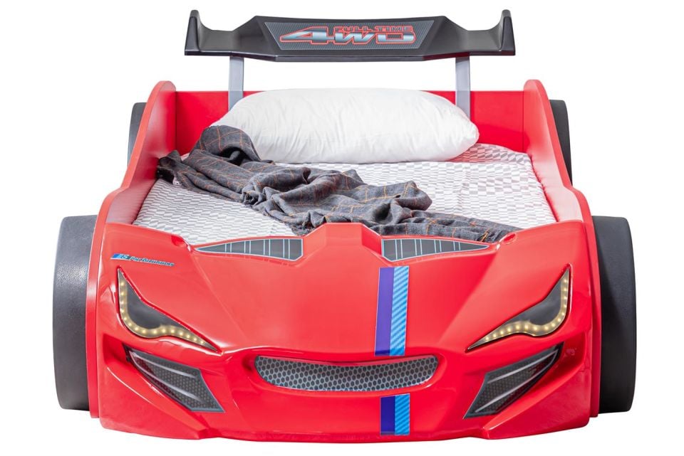 Merso Rüzgarlıklı Arabalı Yatak - Kırmızı