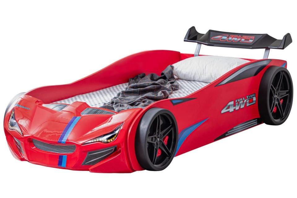 Merso Rüzgarlıklı Arabalı Yatak - Kırmızı