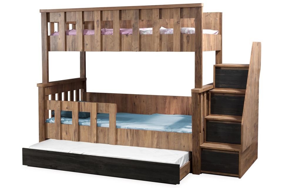 Diva Ayrılabilir Yavrulu Ranza + Doğa Dolap