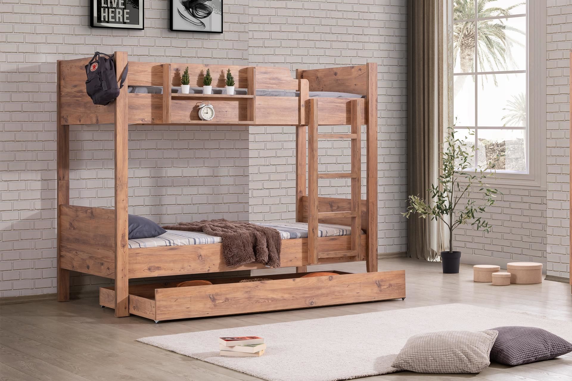 Asya Ayrılabilir Yavrulu Ranza - Ceviz