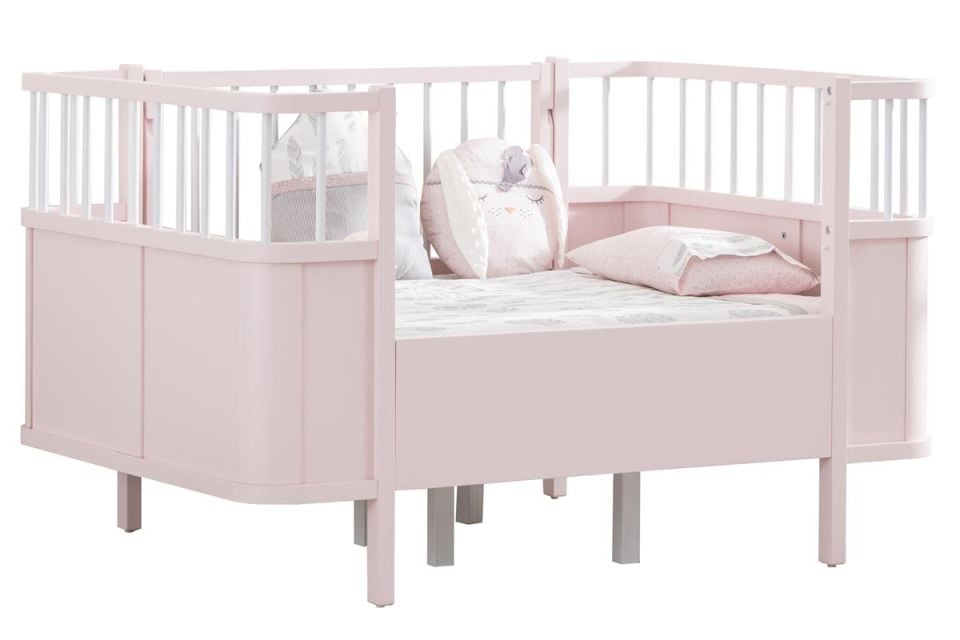 Siesta Büyüyen Beşik 90x130 / Siesta Karyola 90x190 - Pembe