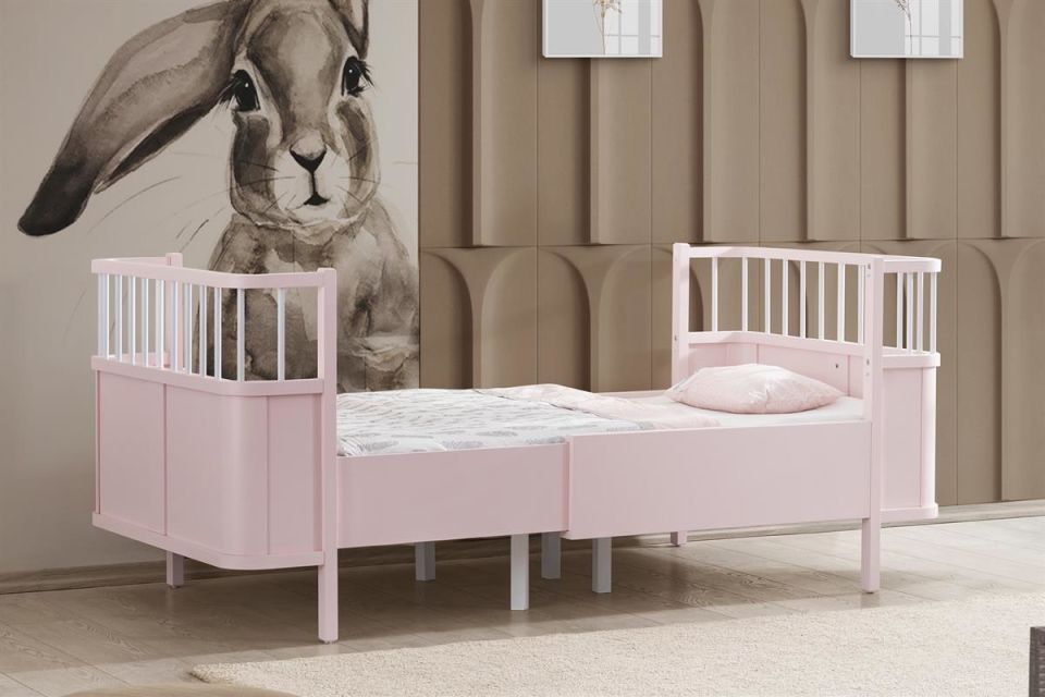 Siesta Büyüyen Beşik 90x130 / Siesta Karyola 90x190 - Pembe