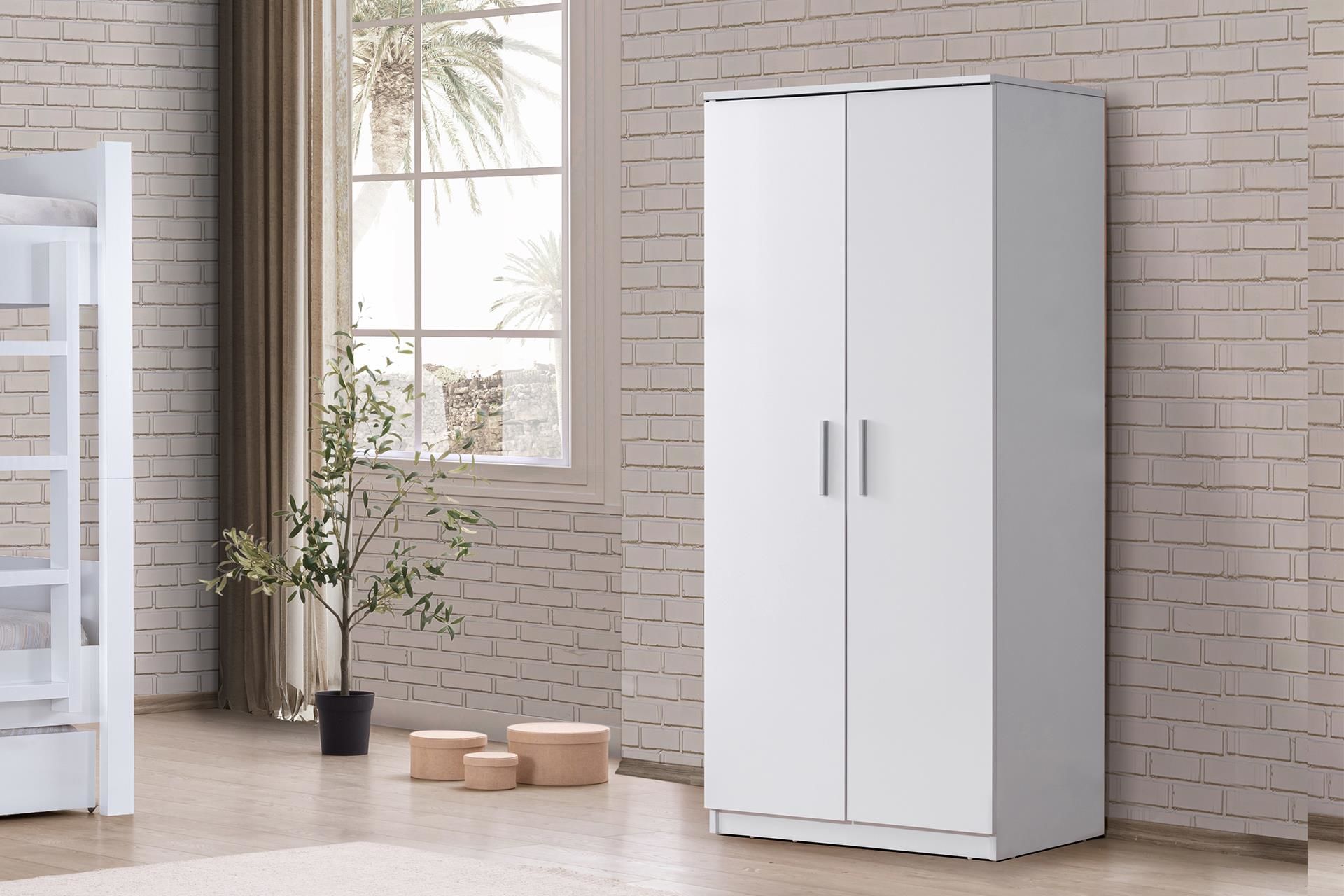 Asya 2 Kapaklı Dolap - Beyaz