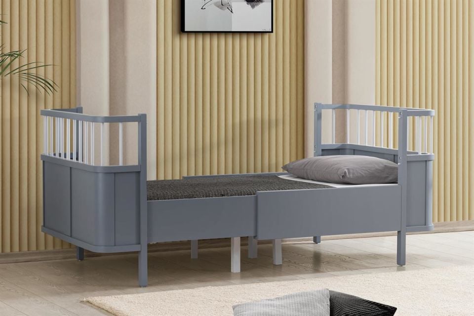 Siesta Büyüyen Beşik 90x130 / Siesta Karyola 90x190 - Antrasit