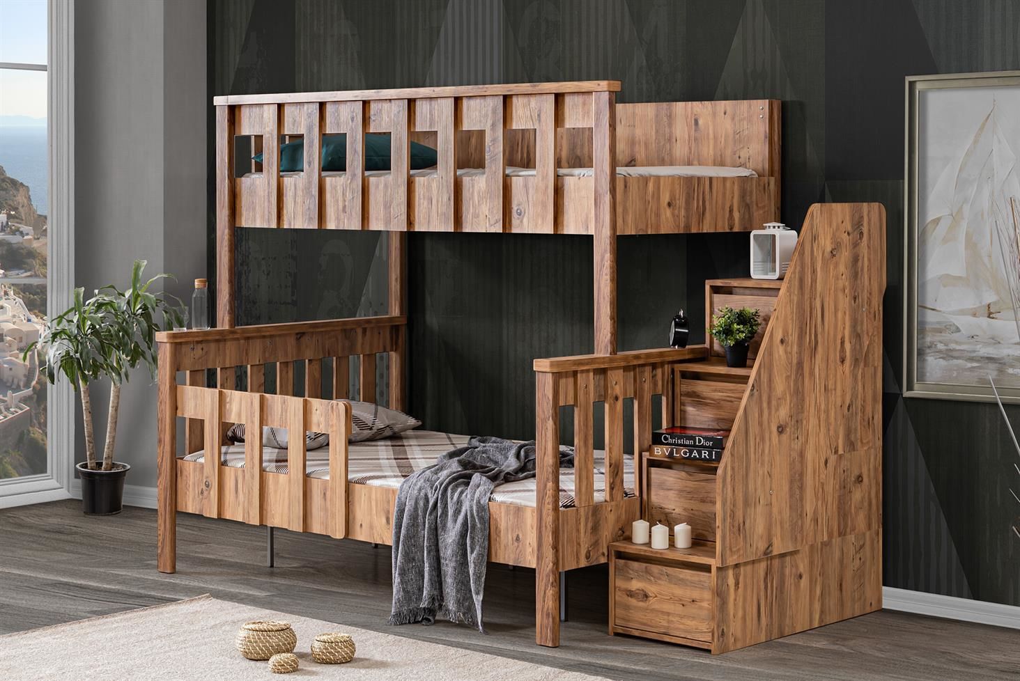 Deluxe Ayrılabilir Ranza - Ceviz