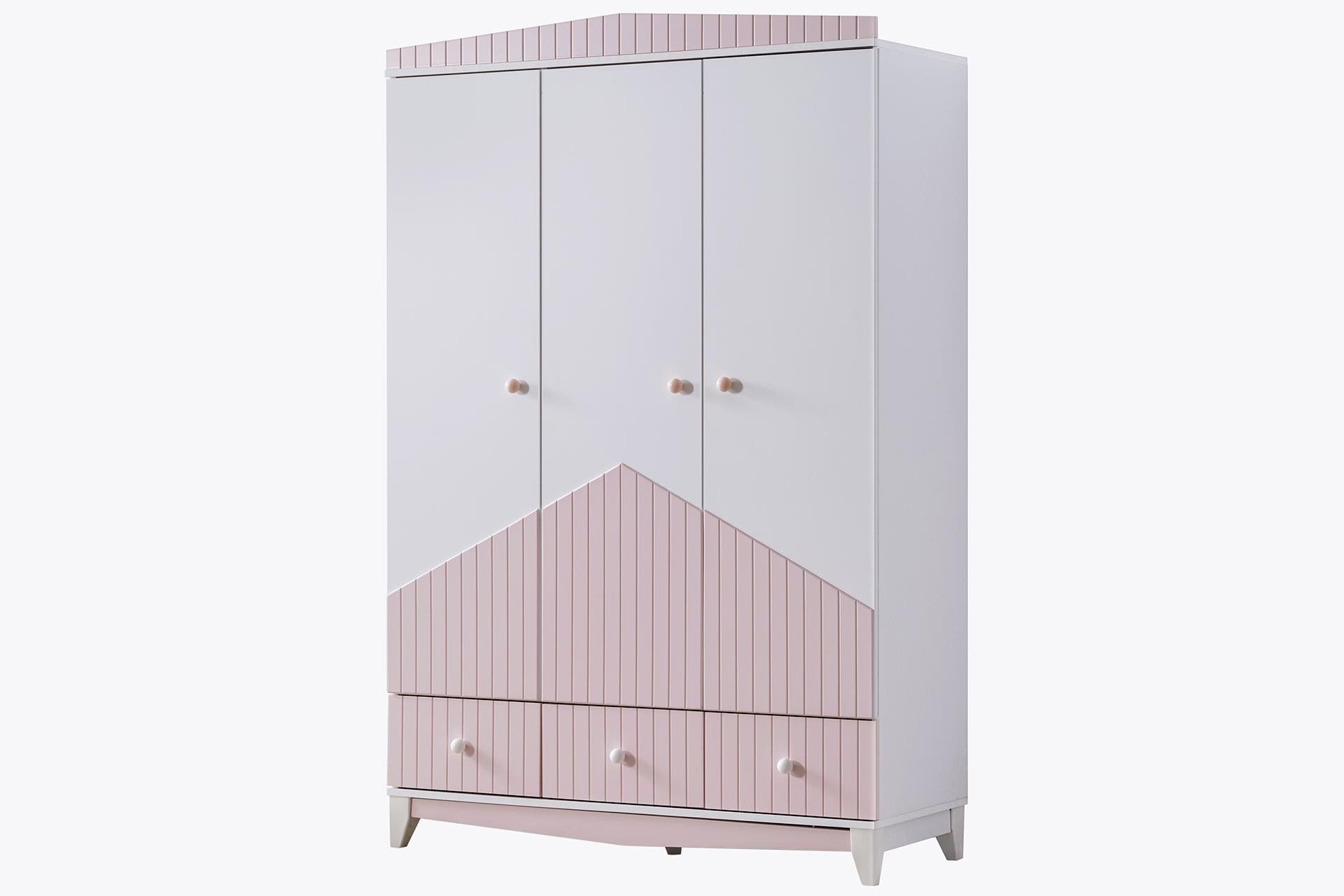 Fethiye 3 Kapaklı Dolap - Pembe