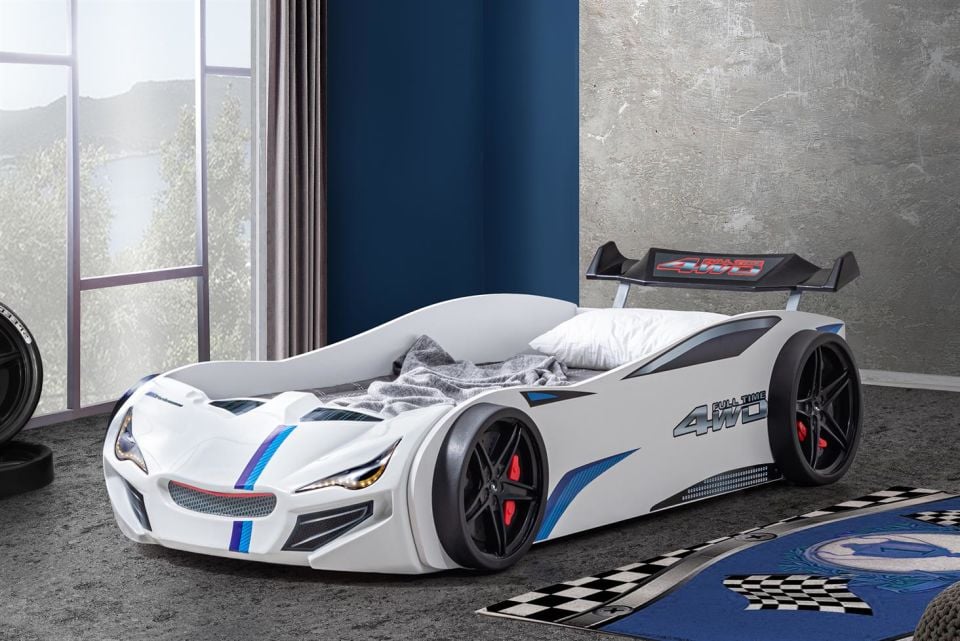 Sports Merso Arabalı Yataklı Çocuk Odası Takımı - Beyaz