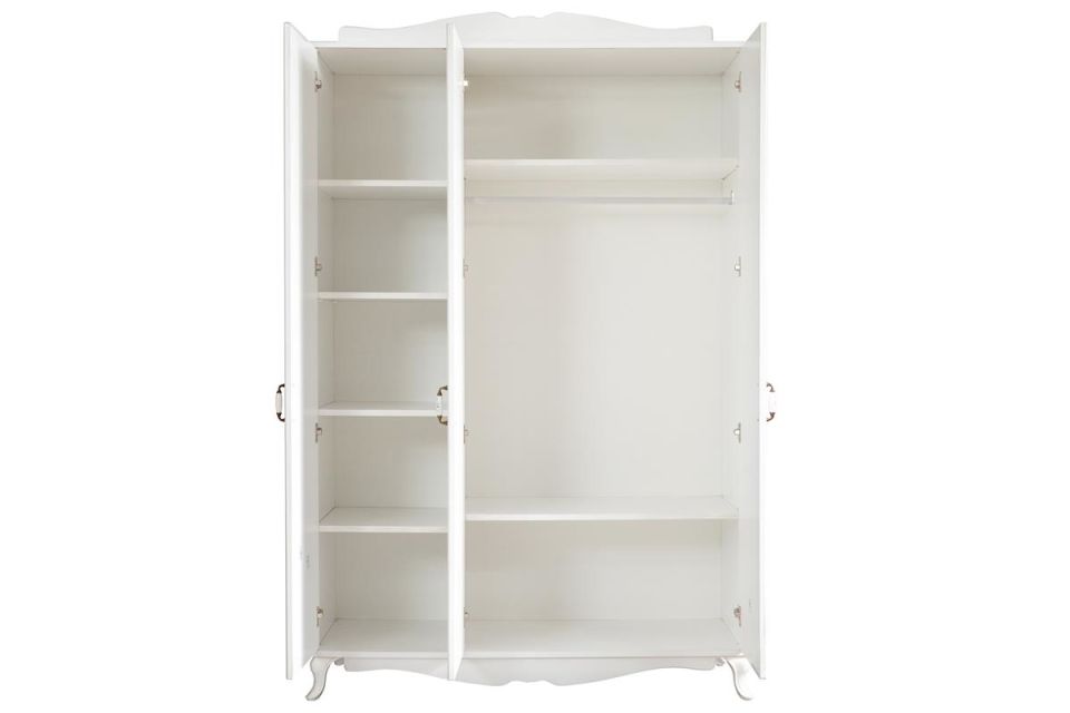 Su MDF Mebran Yavrulu Ranza 3 Kapaklı Dolap Beyaz