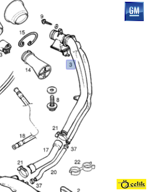 VECTRA B YAKIT DEPO BORUSU ( SERT PLASTİK ) Z16XE - Z18E GM ORJİNAL