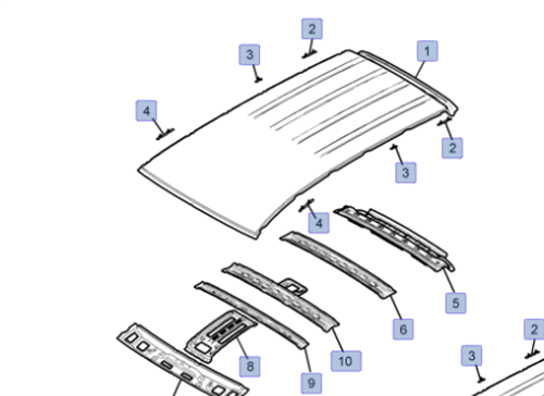 CHEVROLET CAPTİVA C100 2007-2010 TAVAN SACI SANRUF SUZ GM ORJİNAL
