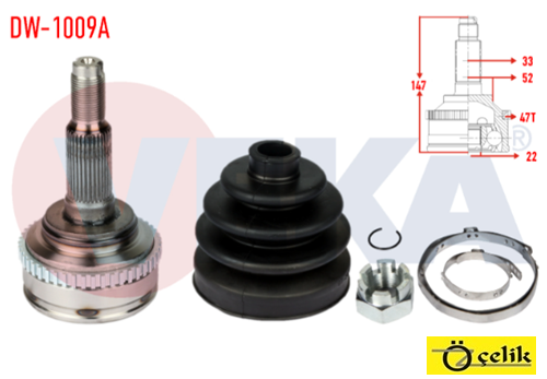 CHEVROLET LACETTİ AKS KAFASI DIŞ ABS Lİ 16 -16V - VEKA MARKA