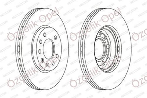 OPEL ASTRA H ÖN FREN DİSK TAKIMI 5 BİJON - FERODO MARKA