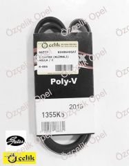 OPEL ASTRA G / CORSA B / CORSA C / CORSA D X12XE Z12XE Z12XEP Z14XEP V KAYIŞI (KLİMALI) 5PK1355 - GATES MARKA 6340640 - 1340671 - 9198828 - 55573158