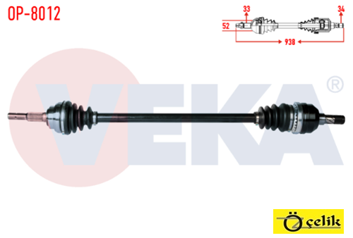 OPEL VECTRA A SAĞ AKS KOMPLE VEKA MARKA