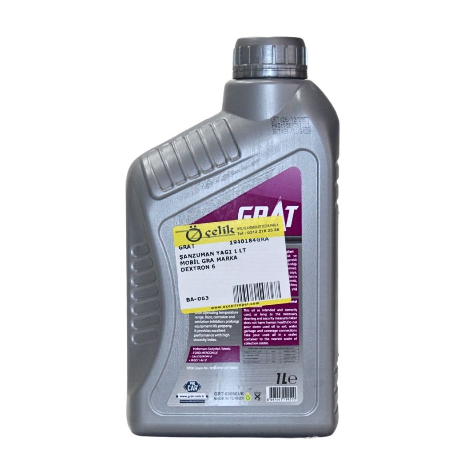 Şanzuman Yağı Dextron 6 (1 LT ) - Grat GRA-690901/K