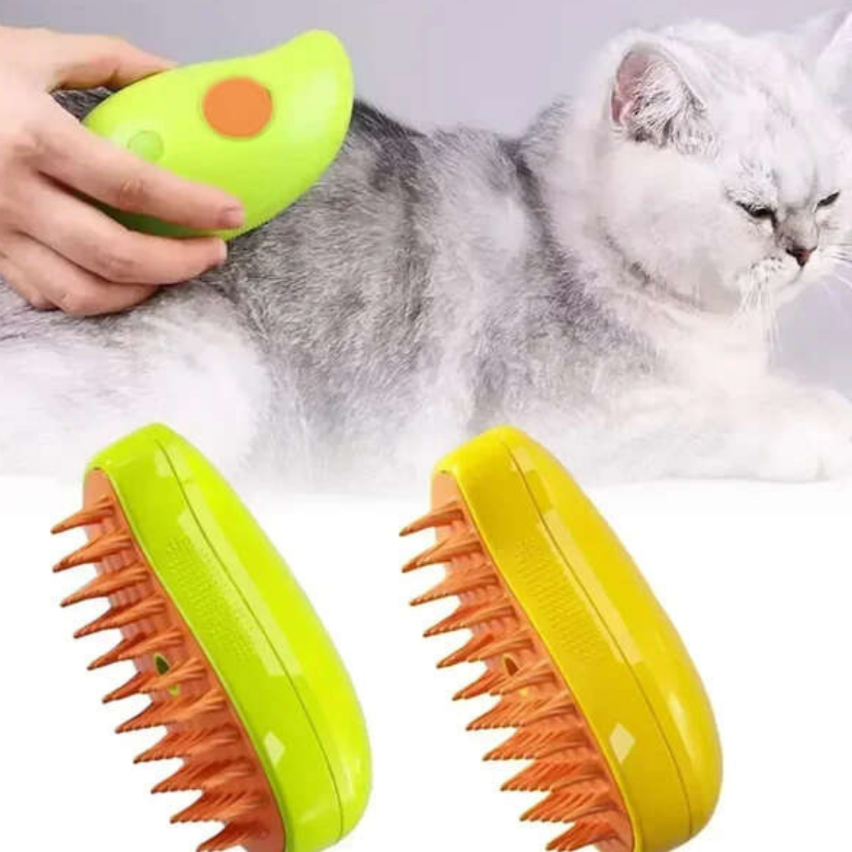 BUHARLI KEDİ VE KÖPEK YIKAMA TARAĞI, YUMUŞAK SİLİKON