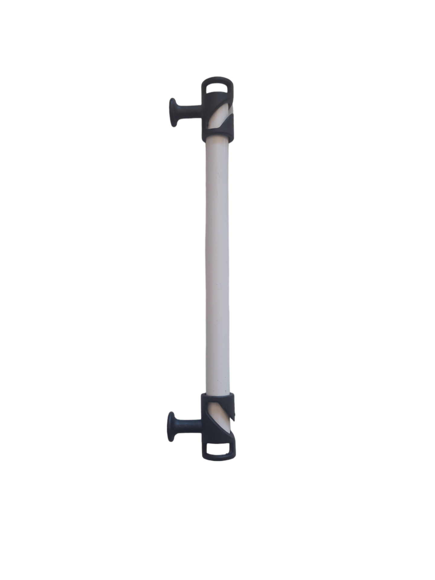 Beyaz Siyah Başlı  Aliminyum Dolap Kulp 16 cm