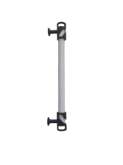 Beyaz Siyah Başlı  Aliminyum Dolap Kulp 16 cm