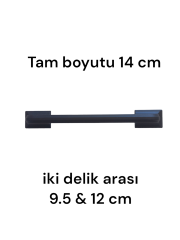 Siyah Dolap Kulp  9.5 & 12 cm iki Olcuye Uymakta