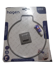 Hagen Krom Paslanmaz Yuvarlak Yapışkanlı Havluluk