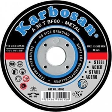 Karbosan Metal Kesici Disk 115X1X22 Mm