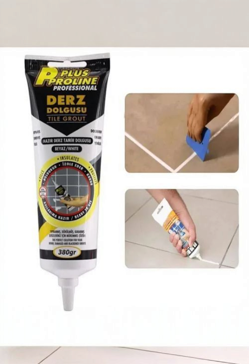 PLUS PROLİNE Silikonlu Beyaz Hazır Derz Dolgu