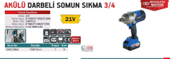 21 WATT  AKÜLÜ DARBELİ SOMUN SIKMA 3/4