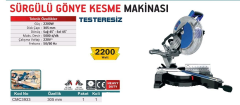2200 WATT  SÜRGÜLÜ GÖNYE KESME MAKİNASI