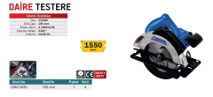 1550 WATT  DAİRE TESTERE MAKİNASI