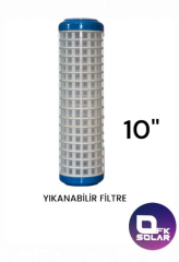 Daire Bina Sayaç Girişi Su Arıtma ve Yumuşatma 1 Aşama 10'' Yedek Filtre Seti (Yıkanabilir Filtre)