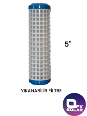 Daire Bina Sayaç Girişi Su Arıtma ve Yumuşatma 1 Aşama 5'' Yedek Filtre Seti (Yıkanabilir Filtre)