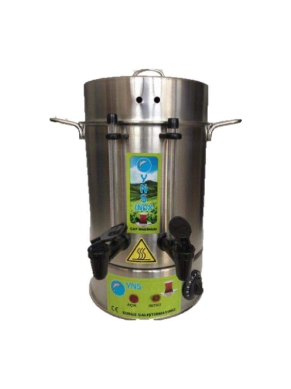 Yns Inox Elektrikli Semaver Çay Makinesi 304 Krom Paslanmaz Çelik 160 Bardak