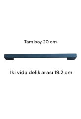 Siyah Kare Geniş 192 mm Dolap Kulp Modelimiz
