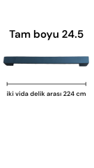 Siyah Kare Geniş 224 mm Dolap Kulp Modelimiz