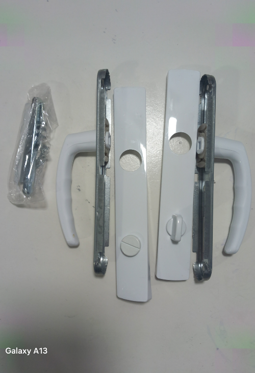 Beyaz Plastik Banyo Tuvalet Pvc Kapı Kolu Takımı