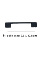 Siyah Şık Tasarımıyla 9.6 cm & 12.8 cm iki Ölcülü Aliminyum Köprü Kulp Modelimiz