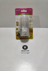 Kıısık Işıklı Led Gece Lambası 0,5w Tasarruflu Işıklı Fişli Düğmeli Beyaz ışıklı